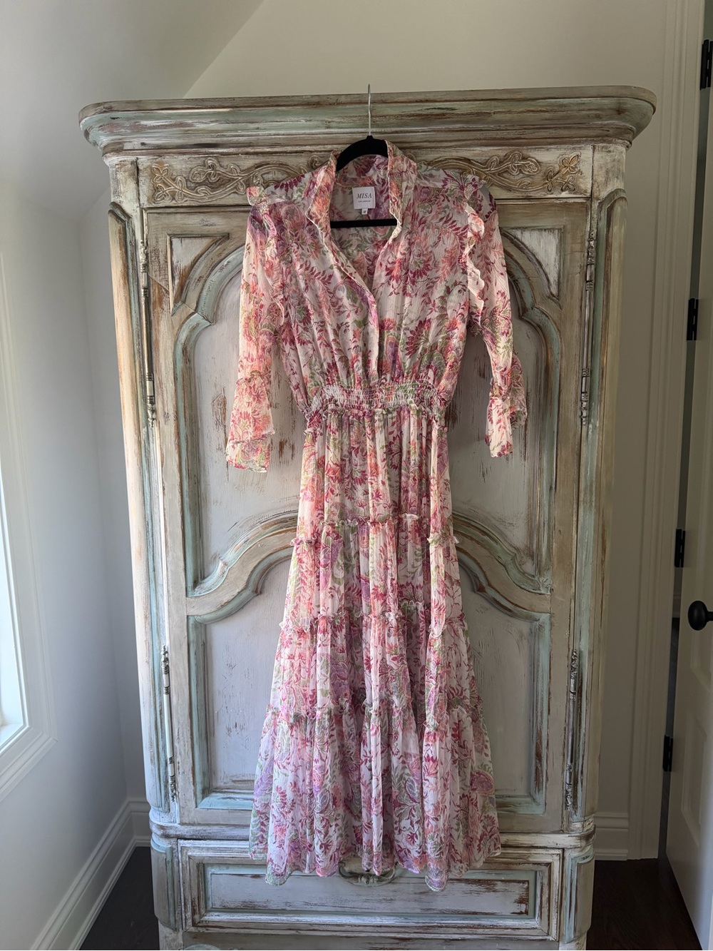 MISA Los Angeles Pink Floral Dress